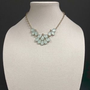 Powder Blue Tear Drop Bead Vintage Necklace
